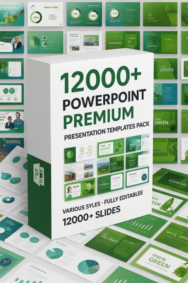 12,000+ Premium PowerPoint Templates Pack Bundle – Limited Time Offer (Worth $49)!