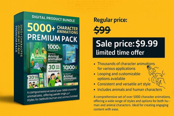 5000+ Character Animations Premium Pack – Explainer & Motion Toolkit Bundle